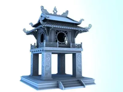 constellation of literature pavilion of vietnamese 3D model