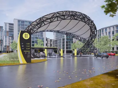 Gas station 2 3D model