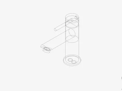 Basin Mixer - Luxury - Pin Low-poly 3D model
