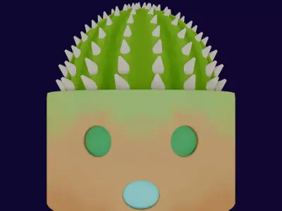 Small cactus pots Free 3D print model