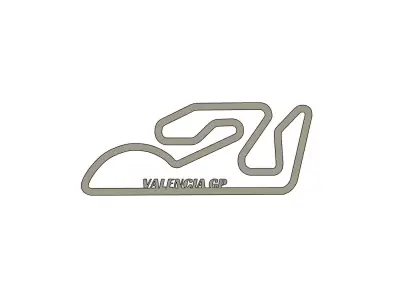 2025 Valencia MotoGP Racing Track 3D print model