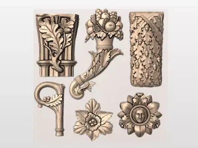 17 Gothic and  Romanesque 3D Models Bundle Perfect for CNC  3D print model