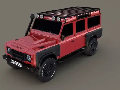 Land Rover Defender 110 Custom v2 3D model