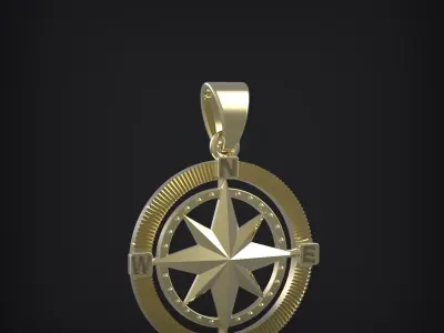 Wind Rose pendant 3D print model
