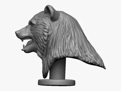 Bear Head Bust 3D print model