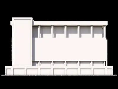 12 Modern Glass Building 3D model