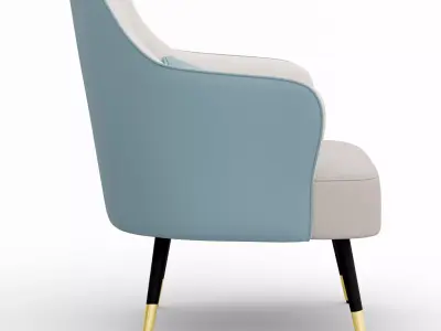 Luxury Armchair with Cushion Low-poly 3D model