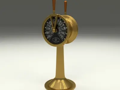Ship Engine Telegraph Dark Low-poly 3D model
