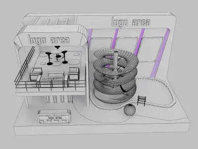  Booth Exhibition Stand a20  3D model