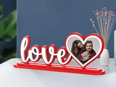 Love Photo Frame - Valentines Day Gifts 3D print model