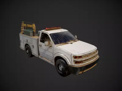 Abandoned Rusty Vehicles Pack 12 In 1 Low-poly 3D model