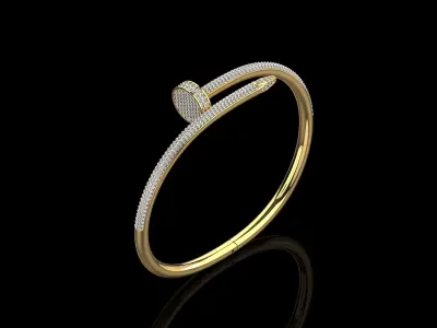 Juste un clou Bracelet 18 Size Full Diamonds N207 3D print model