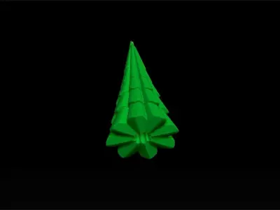 christmas tree with ribbon assembly model 3D print model
