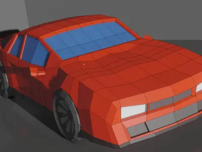Low Poly Sport-car Low-poly 3D model