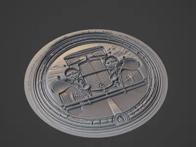 Car Pendant Medallion 3D print model