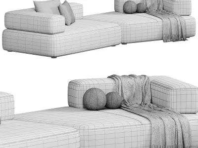 CHOLET Sectional Sofa 3D model