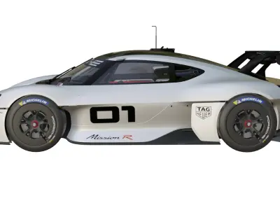Porsche MissionRConcept 2021 Low-poly 3D model