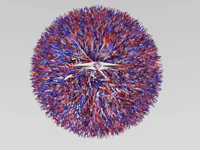 Tinsel Christmas Tree 3D model