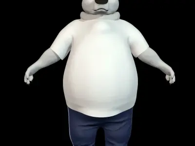 Cartoon Bear Low-poly 3D model