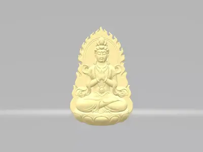 Guanyin Pendant 3D print model