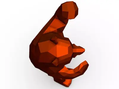 Bear low poly 3D print model