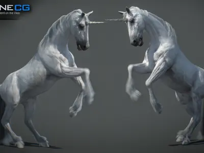 Animated Unicorn 3D model
