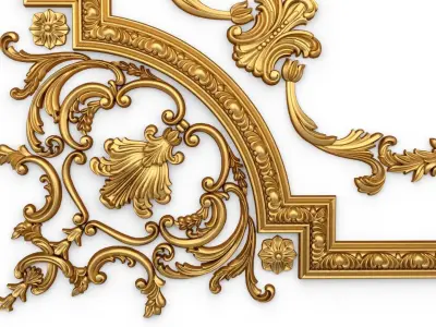 Classic decor ornament v-3D model 71 3D model