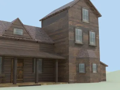 Medieval Simple House Free low-poly 3D model