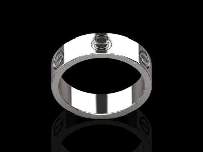 Love Wedding  Ring 21 Size N153 3D print model
