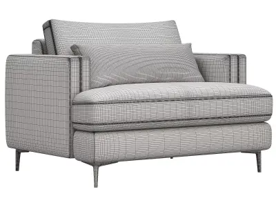 Sumner Sofa 126 By Arhaus 3D model