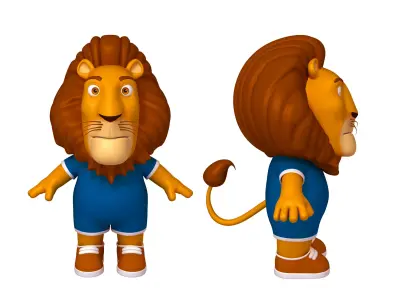 Lion Cartoon 3D model