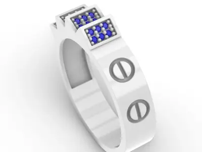 Jewelry Diamond Ring Model RG16 Free 3D print model