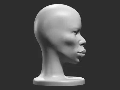 human woman head modern sculpture 3d print model 111 3D print model