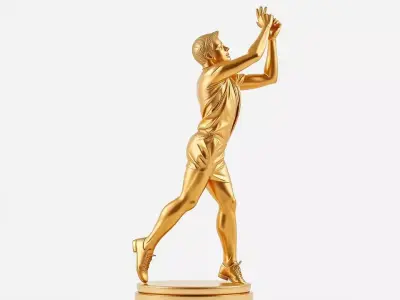 Golden Athlete Trophy Model Pack Low-poly 3D model