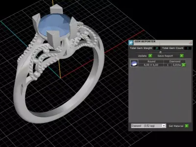 ring woman  3D print model 32