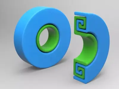 Nonseparable labyrinth seal 3D print model