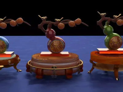 Chinese decorative gourd   3D model