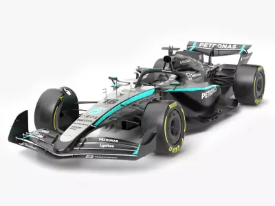 Mercedes F1 W16 2025 Formula 1 car PBR 3D model
