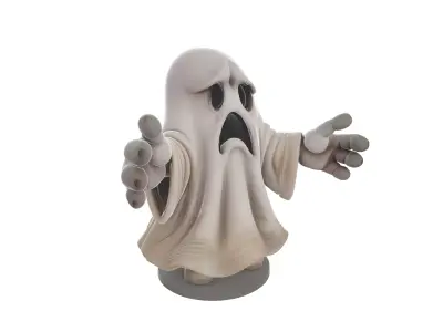 Cute Spooky Ghost Miniature Halloween Decoration Haunted House  3D print model