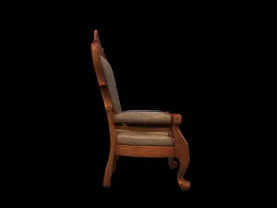 3d Model  Ladderback Chair Isolated On High Render 3D model