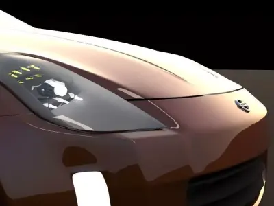 Nissan Z350 model in Cafe color 3D model