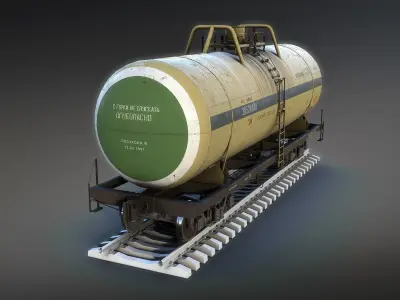 Railroad Tank Car Low-poly 3D model