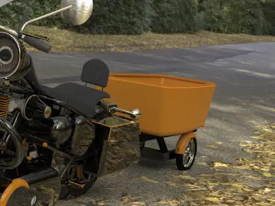 Motorcycle Trailer 3D print model