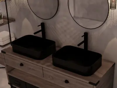 Industrial bathroom  3D model