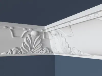 Decorative Crown Molding 3D model 11