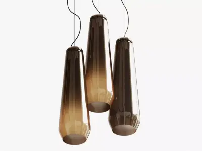 Foscarini-brand glass drop pendant 3D model