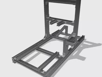 Racing Sim Rig-installation diagrams-DIY 3D model