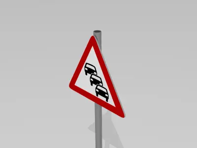 Heavy traffic sign 3D model