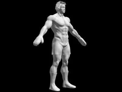  Male Caucasian BOX - MMA Fighter 3D model