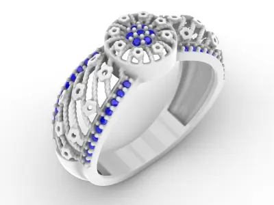 Jewelry Diamond Ring Model RG94 Free 3D print model